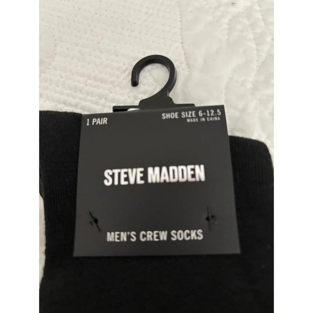 NWT Steve Madden 6-Pack Novelty Crew Socks Fits Shoe‎ 6-12.5